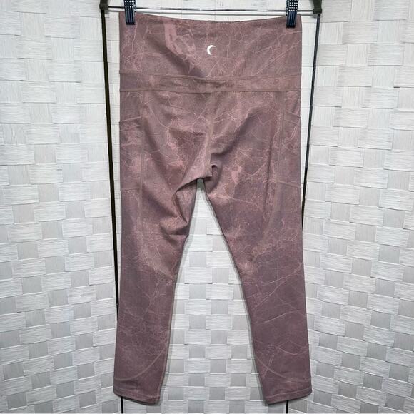 Zyia Pink Digital Granite Pocket Light N Tight Hi-Rise 7/8 Leggings Size 6 - Picture 4 of 12